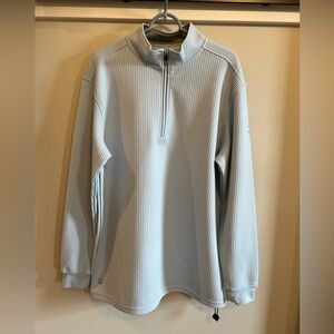 Men’s Straight Down Quarter Zip - Blue - XXL - Arm Logo